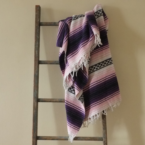 vintage mexican blanket | southwestern blanket - Picture 1 of 8
